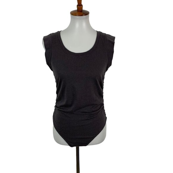 Altar’d State Medium Brown Bodysuit Short Sleeve Fitted Stretch - Picture 1 of 5